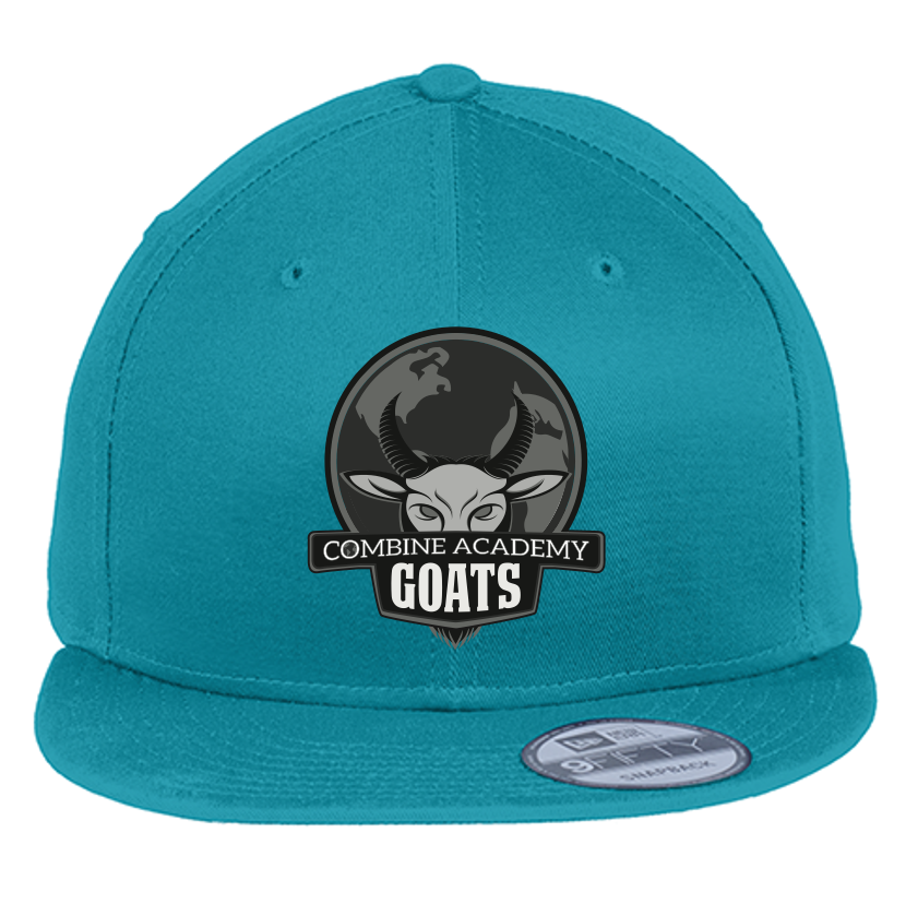 New Era Snap Back - Black & White Goat w/ Globe - Teal