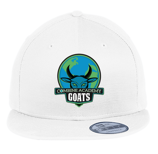 New Era Snap Back - Goat w/ Globe - White