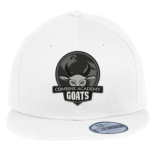 New Era Snap Back - Black & White Goat w/ Globe - White