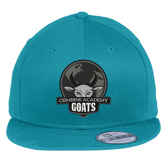 New Era Snap Back - Black & White Goat w/ Globe - Teal